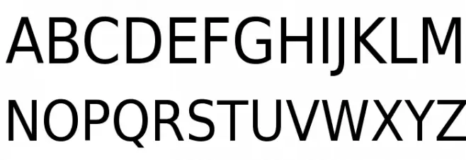 DejaVu Sans Condensed Schriftart Groß