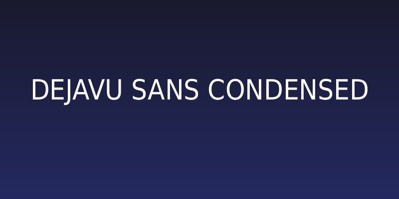 DejaVu Sans Condensed Social Header