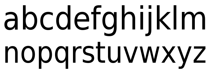 DejaVu Sans Condensed Font LOWERCASE