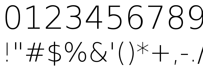 DejaVu Sans ExtraLight Font OTHER CHARS