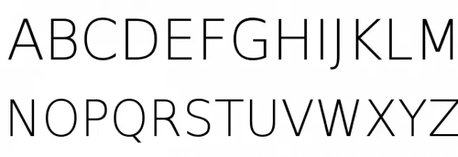 DejaVu Sans ExtraLight Schriftart Groß