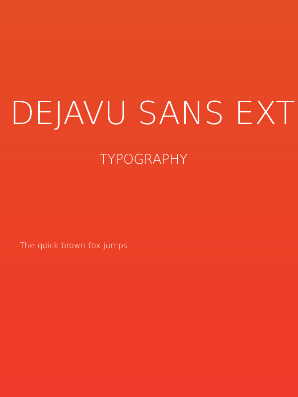 DejaVu Sans ExtraLight Poster