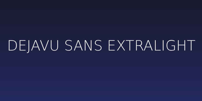 DejaVu Sans ExtraLight Social Header