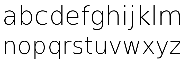 DejaVu Sans ExtraLight Font LOWERCASE