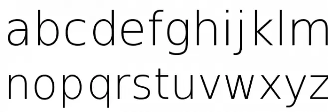 DejaVu Sans ExtraLight 字体 小写