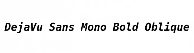 DejaVu Sans Mono Bold Oblique 