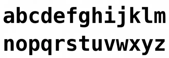 DejaVu Sans Mono Bold Fuentes MINÚSCULAS