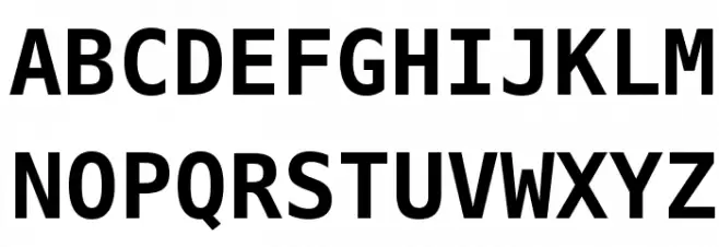 DejaVu Sans Mono Bold Schriftart Groß