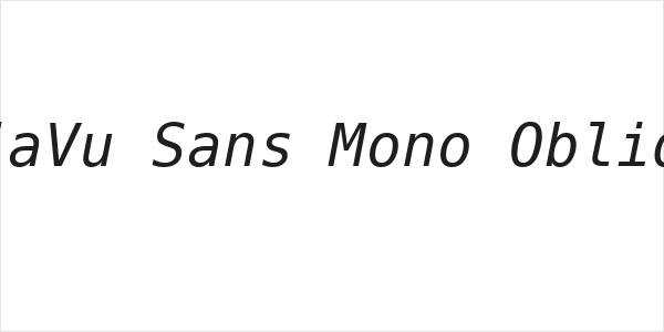 DejaVu Sans Mono Oblique Logo