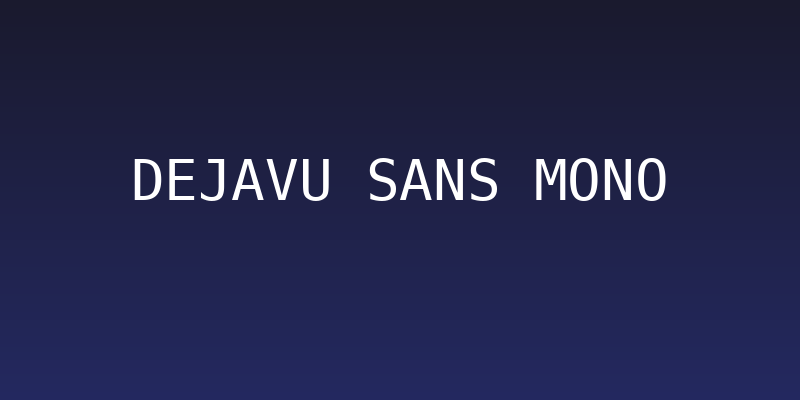 DejaVu Sans Mono Social Header