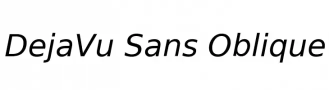 DejaVu Sans Oblique  フリーフォントのダウンロード