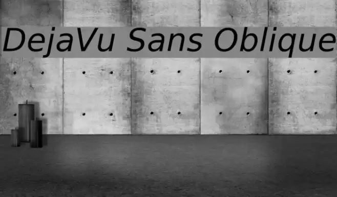 DejaVu Sans Oblique Font examples