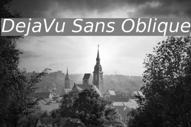 DejaVu Sans Oblique Font examples