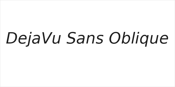 DejaVu Sans Oblique Logo