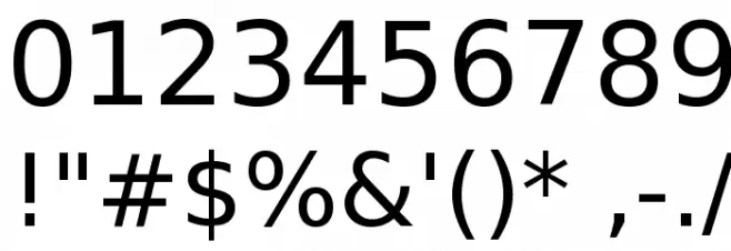 DejaVu Sans Font OTHER CHARS