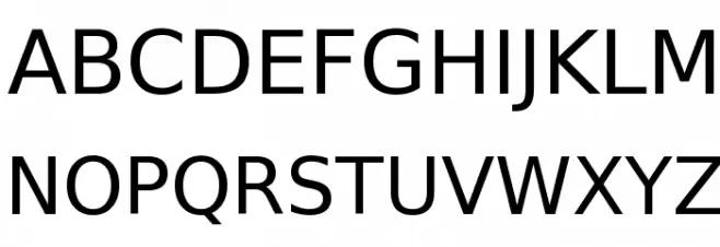DejaVu Sans Caratteri MAIUSCOLE