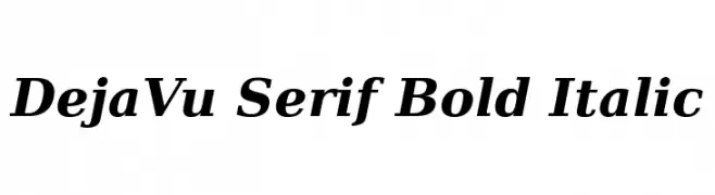 DejaVu Serif Bold Italic  Fuentes Gratis Descargar