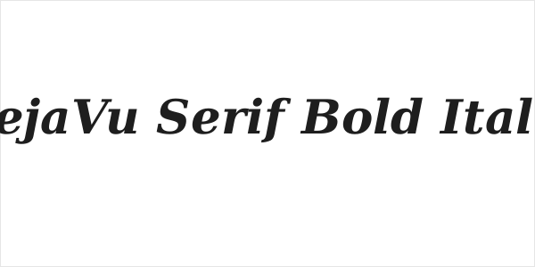 DejaVu Serif Bold Italic Logo