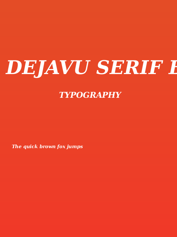 DejaVu Serif Bold Italic Poster