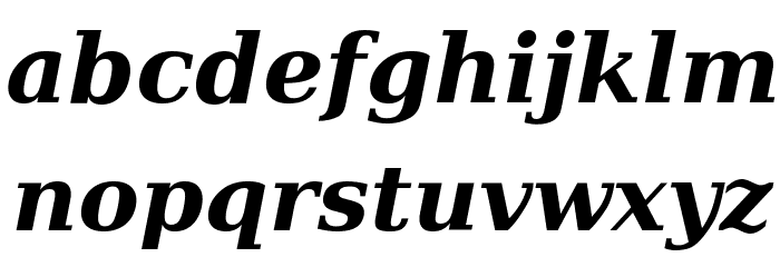 DejaVu Serif Bold Italic Font LOWERCASE