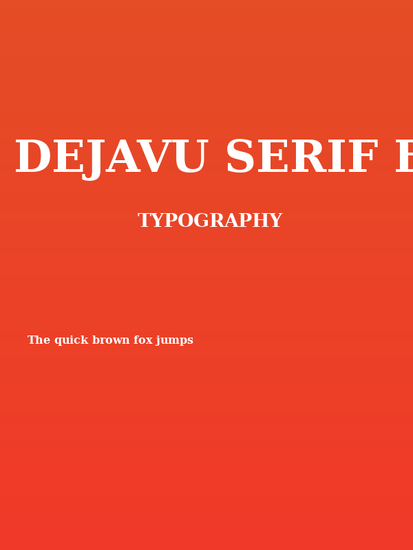 DejaVu Serif Bold Poster