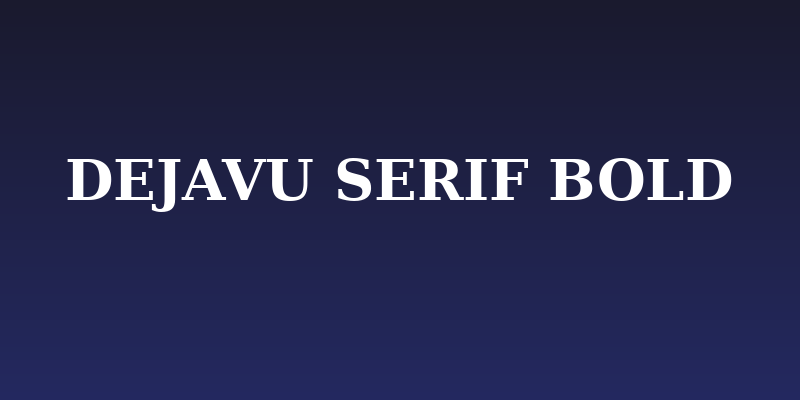 DejaVu Serif Bold Social Header