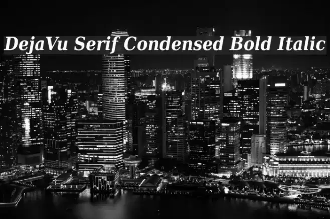 DejaVu Serif Condensed Bold Italic Font examples