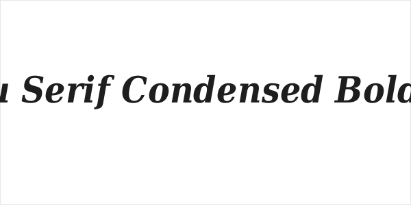 DejaVu Serif Condensed Bold Italic Logo