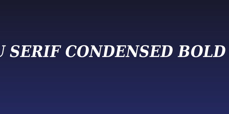 DejaVu Serif Condensed Bold Italic Social Header