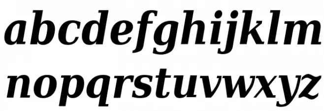 DejaVu Serif Condensed Bold Italic Fuentes MINÚSCULAS