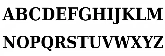 DejaVu Serif Condensed Bold Шрифта ВЕРХНИЙ