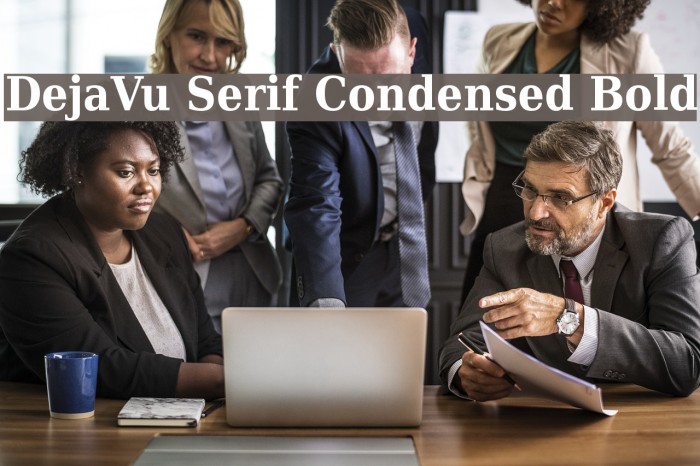 DejaVu Serif Condensed Bold Font examples