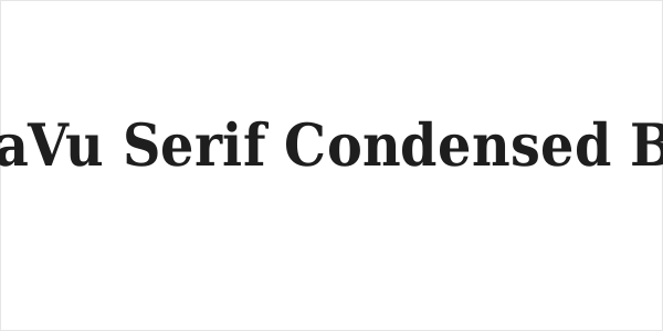 DejaVu Serif Condensed Bold Logo