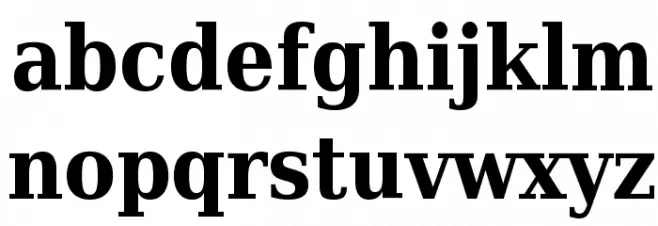 DejaVu Serif Condensed Bold फ़ॉन्ट लोअरकेस