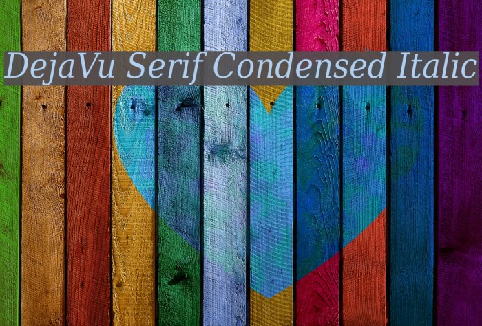 DejaVu Serif Condensed Italic Font examples