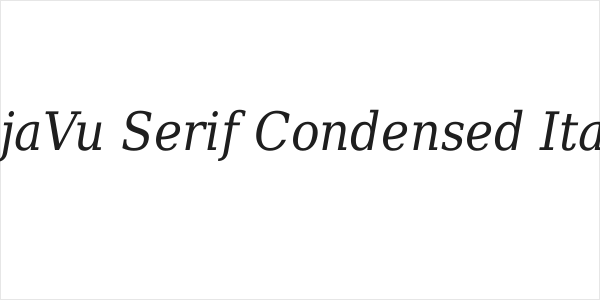 DejaVu Serif Condensed Italic Logo