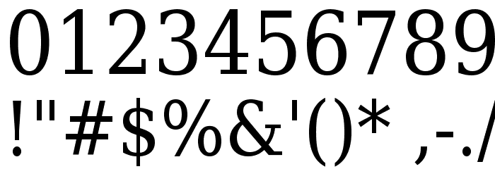 DejaVu Serif Condensed Font OTHER CHARS