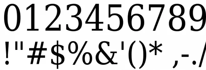 DejaVu Serif Condensed Font OTHER CHARS