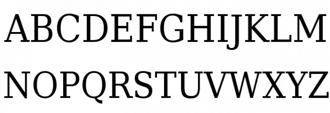 DejaVu Serif Condensed फ़ॉन्ट अपरकेस
