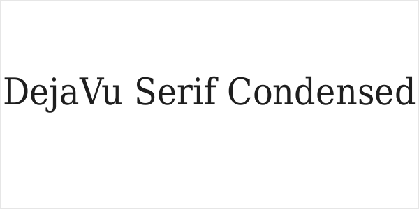 DejaVu Serif Condensed Logo