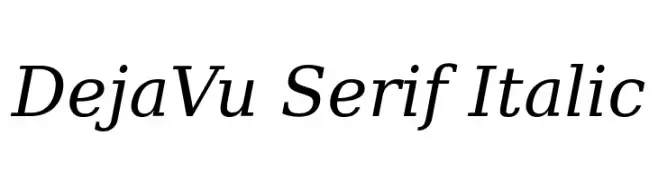 DejaVu Serif Italic  フリーフォントのダウンロード
