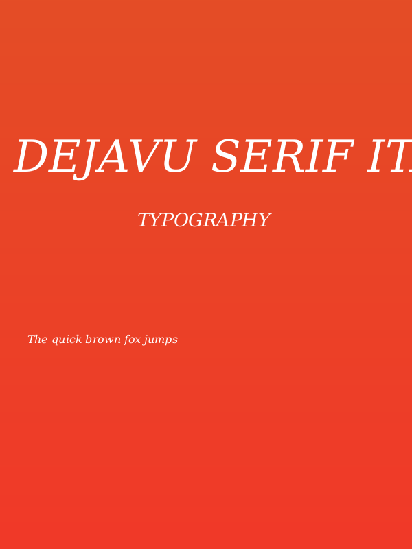 DejaVu Serif Italic Poster