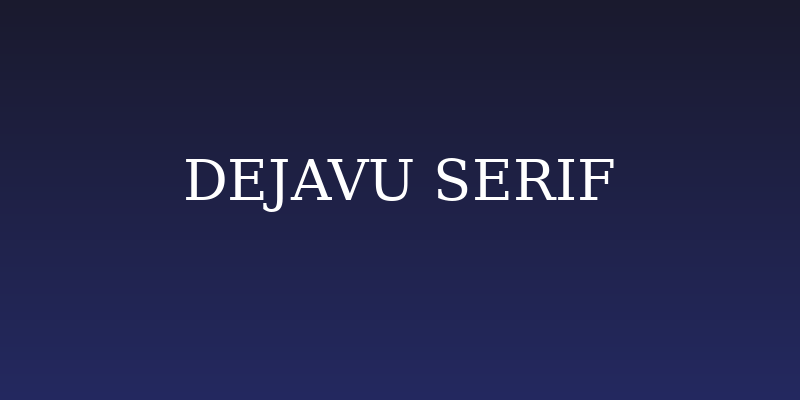 DejaVu Serif Social Header