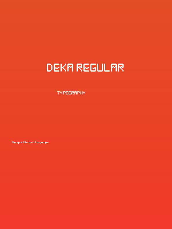 Deka Regular Poster