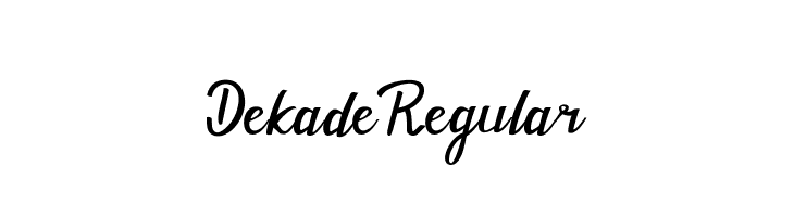 Dekade Regular フォント