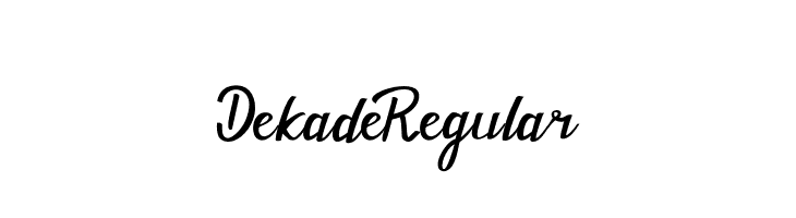Dekade Regular  フリーフォントのダウンロード