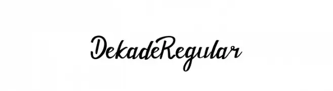 Dekade Regular  Скачать бесплатные шрифты