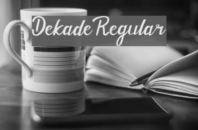 Dekade Regular Font examples