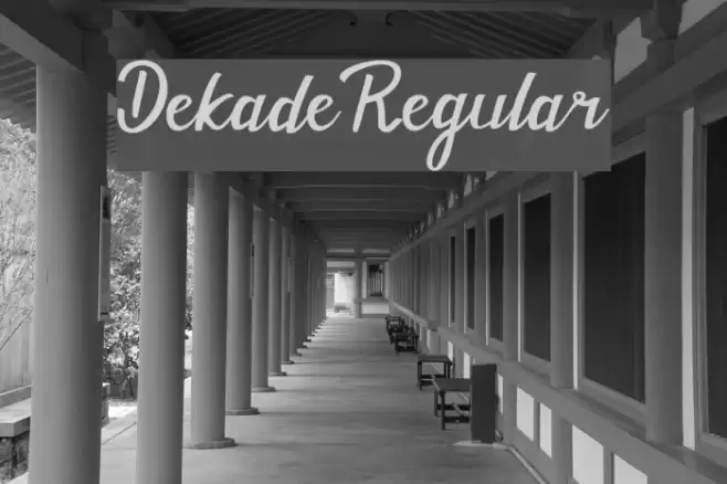 Dekade Regular Font examples