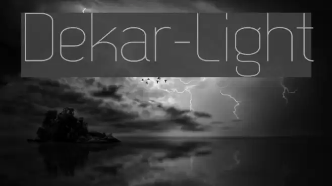 Dekar-Light Font examples
